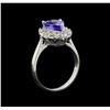 Image 4 : 2.28 ctw Tanzanite and Diamond Ring - 14KT White Gold