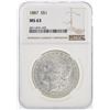 Image 1 : 1887 NGC MS63 Morgan Silver Dollar