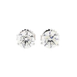 2.11 ctw Diamond Earrings - 14KT White Gold