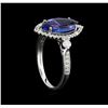 Image 4 : 14KT White Gold 3.02 ctw Tanzanite and Diamond Ring
