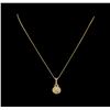 Image 2 : 14KT Yellow Gold 0.37 ctw Diamond Pendant With Chain