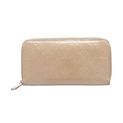 Louis Vuitton Beige Vernis Monogram Zippy Wallet