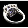 Image 3 : 5.05 ctw Tanzanite and Diamond Ring - 14KT White Gold