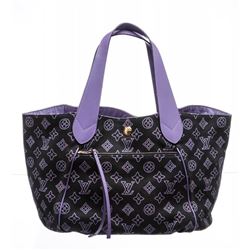 Louis Vuitton Purple Canvas Leather Cabas Ipanema GM Bag