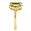 Image 2 : 3.61 ctw Peridot and Diamond Ring - 10KT Yellow Gold
