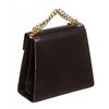 Image 3 : Salvatore Ferragamo Dark Brown Leather Chain Link Small Shoulder Handbag