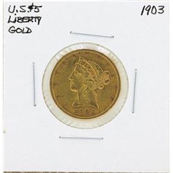 1903 $5 Liberty Head Half Eagle Gold Coin