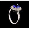 Image 4 : 14KT White Gold 1.92 ctw Tanzanite and Diamond Ring