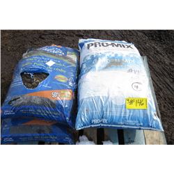 PALLET OF BLACK CEDAR MULCH AND POTTING SOIL