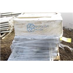 PALLET OF METAL RACKS AND SHELVING