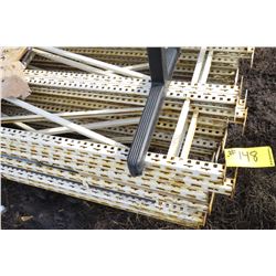 PALLET OF METAL SHELVING BRACES