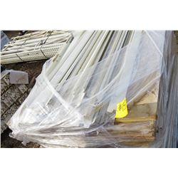 PALLET OF METAL SHELVING AND WOOD SHELVES