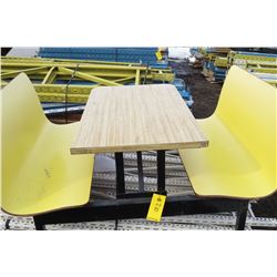 CAFÉ TABLE WITH 2 BENCH SEATS