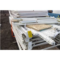 PALLET OF WHITE METAL RACKING