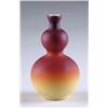 Image 1 : WHEELING PEACH BLOW DOUBLE GOURD VASE