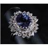Image 1 : TANZANITE AND DIAMOND RING