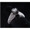Image 1 : FANCY 14KT WHITE GOLD AND DIAMOND ENGAGEMENT RING