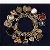 Image 1 : VICTORIAN CHARM BRACELET WITH SEVENTEEN CHARMS