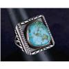 Image 1 : TURQUOISE AND SILVER NAVAJO STYLE RING