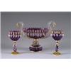 Image 1 : AMETHYST, ROCK CRYSTAL, DIAMOND AND EMERALD CENTERPIECE
