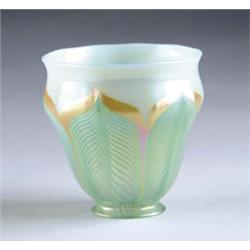 STEUBEN DECORATED ART GLASS SHADE