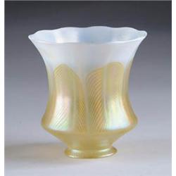 STEUBEN DECORATED ART GLASS SHADE