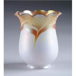 STEUBEN DECORATED ART GLASS SHADE