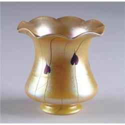 DECORATED ART GLASS SHADE
