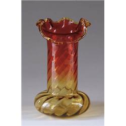 AMBERINA RUFFLED VASE
