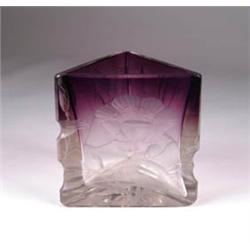 MOSER WHEEL CARVED VASE