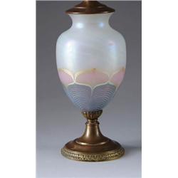 STEUBEN PULLED FEATHER LAMP BASE