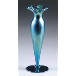 STEUBEN BLUE AURENE VASE
