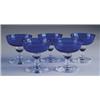Image 1 : FIVE COBALT AND CLEAR SHERBETS