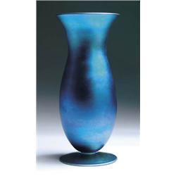 STEUBEN BLUE AURENE VASE