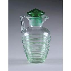 STEUBEN THREADED PITCHER