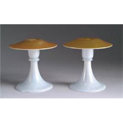 PAIR OF STEUBEN CANDLESTICKS