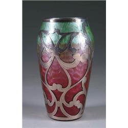 LOETZ SILVER OVERLAY TITANIUM VASE