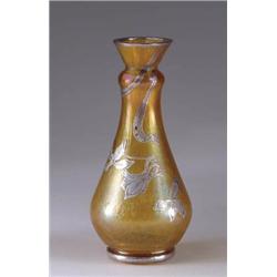 LOETZ SILVER OVERLAY VASE