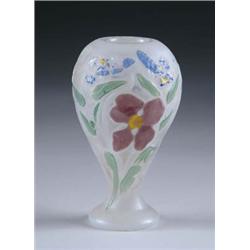 GALLE MARQUETRY SUR VERRE VASE