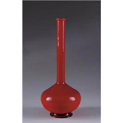 TIFFANY CHERRY RED VASE