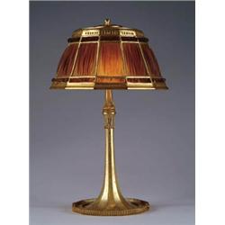 TIFFANY LINENFOLD DESK LAMP