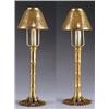 Image 1 : PAIR OF TIFFANY BAMBOO CANDLE LAMPS
