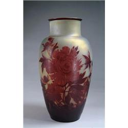HUGE GALLE PEONY VASE