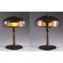 PAIR OF SIGNED ROYCROFT LAMPS