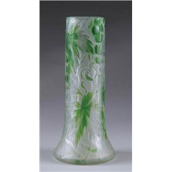 TIFFANY WHEEL CARVED CAMEO VASE