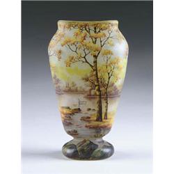 DAUM NANCY LANDSCAPE VASE