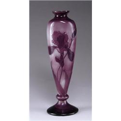GALLE CAMEO IRIS VASE
