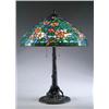 Image 1 : MASSIVE LEADED FLORAL LAMP
