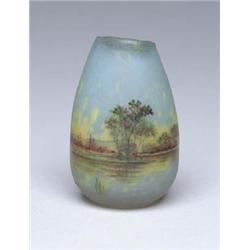 DAUM MINI SPRING SCENE VASE