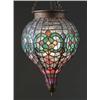 Image 1 : PAIR OF LEADED HANGING LIGHTS